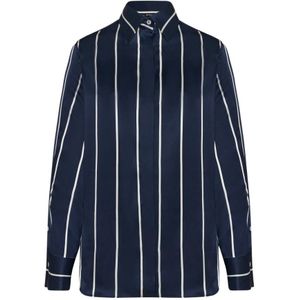 Kiton, Shirts Blauw, Dames, Maat:M