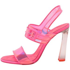 Christian Louboutin Pre-owned, Pre-owned, Dames, Roze, 38 EU, Leer, Pre-owned Leather sandals