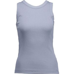 Drykorn, Geribbelde Tanktop Blauw Dames Blauw, Dames, Maat:M