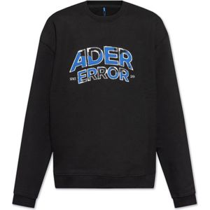 Ader Error, Sweatshirts & Hoodies, unisex, Zwart, S, Katoen, Sweatshirt met logo