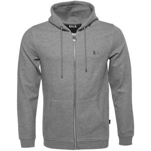 Balr., Sweatshirts & Hoodies, Heren, Grijs, M, Katoen, Grijze Zip-through Hoodie Q-Series Sweatshirt