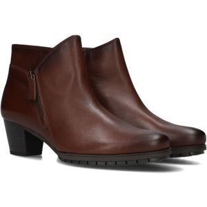 Gabor, Schoenen, Dames, Bruin, 38 EU, Leer, Stijlvolle Cognac Enkellaarsjes