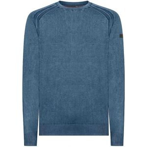 Rrd, Sweatshirts & Hoodies, Heren, Blauw, L, Katoen, Blauw Lange Mouw Crewneck T-shirt