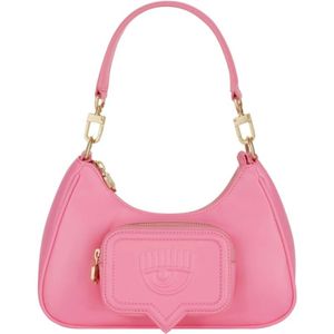 Chiara Ferragni Collection, Eyelike Synthetisch Leren Tas Roze, Dames, Maat:ONE Size