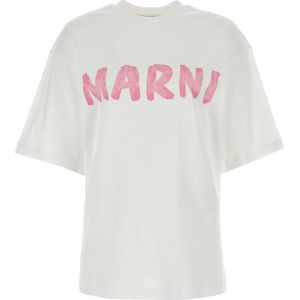 Marni, Tops, Dames, Wit, XS, Katoen, T-Shirts