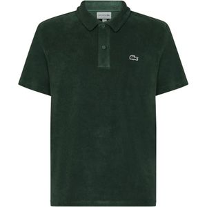 Lacoste, Groene Polo Shirt Krokodil Patch Groen, Heren, Maat:L