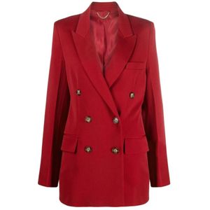 Victoria Beckham, Rode double-breasted blazer Rood, Dames, Maat:S