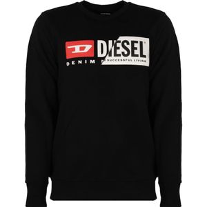 Diesel, Sweatshirts & Hoodies, Heren, Zwart, M, Katoen, Sweatshirts