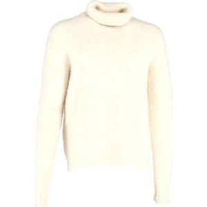 Yves Saint Laurent Vintage, Pre-owned, Dames, Beige, L, Wol, Pre-owned Wool tops