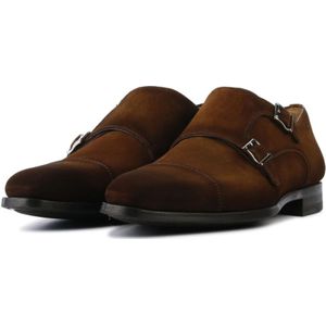 Magnanni, Schoenen, Heren, Bruin, 44 EU, Leer, Gespschoenen Cognac combi