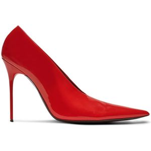 Balmain, Schoenen, Dames, Rood, 38 EU, Leer, Clara lakleren pumps