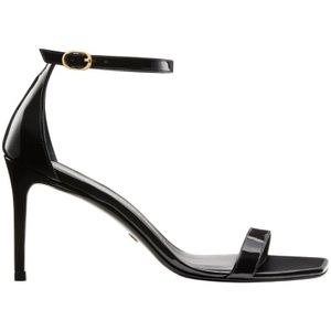 Stuart Weitzman, Nunakedcurve 85 Sandaal Zwart, Dames, Maat:36 EU