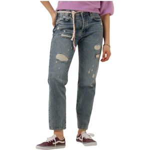 Scotch & Soda, Jeans, Dames, Blauw, W29, Blauwe Slim Boyfriend Jeans - All Tied Up