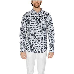 Armani Exchange, Overhemden, Heren, Veelkleurig, S, Katoen, Herenoverhemd met lange mouwen