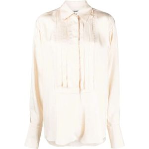 Jil Sander, Long Sleeve Tops Beige, Dames, Maat:S