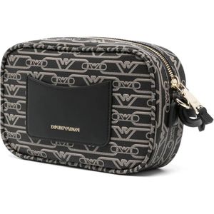 Emporio Armani, Tassen, Dames, Zwart, ONE Size, Logo Print Crossbody Tas