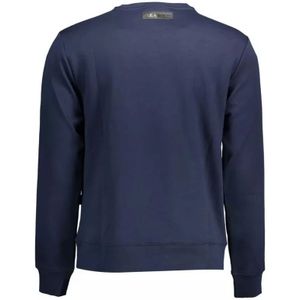 Plein Sport, Sweatshirts & Hoodies, Heren, Blauw, M, Katoen, Blauw sportief sweatshirt met lange mouwen