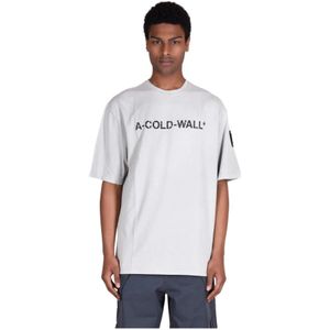 A-Cold-Wall, Tops, Heren, Grijs, M, Katoen, Katoenen Jersey Regular Fit T-Shirt
