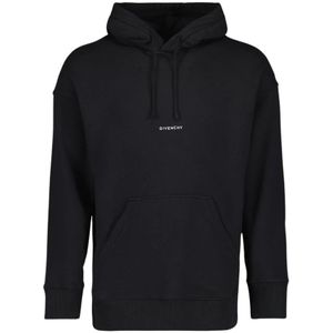 Givenchy, Sweatshirts & Hoodies, Heren, Zwart, S, Katoen, Logo Hoodie Sweatshirt
