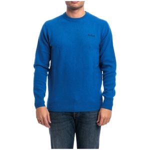 MC2 Saint Barth, Truien, Heren, Blauw, S, Klassieke Crewneck Sweater