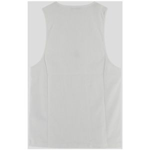 JW Anderson, Tops, Heren, Wit, S, Katoen, Katoenen Logo Tanktop