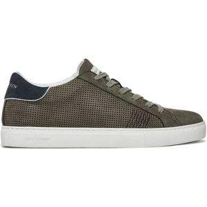 Crime London, Grijze Micro-geperforeerde Sneakers Grijs, Heren, Maat:40 EU