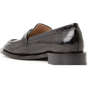 Stuart Weitzman, Schoenen, Dames, Zwart, 38 EU, Stijlvolle Palmer Loafers