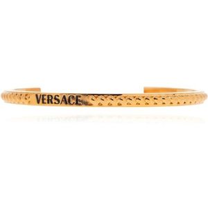 Versace, Accessoires, Dames, Geel, L, Armband met logo