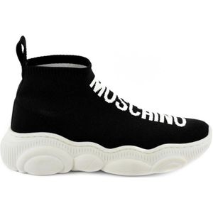 Moschino, Verhoog je sneaker game met Low Sneakers 74468 Zwart, Dames, Maat:38 EU