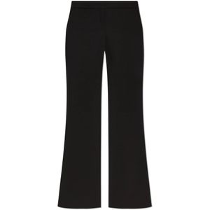 Moschino, Broeken, Dames, Zwart, S, Polyester, Wijde broek