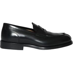 Henderson Baracco, Schoenen, Heren, Zwart, 40 EU, Leer, Leren Mocassin met Leren en Rubberen Zool