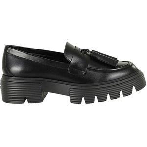 Stuart Weitzman, Schoenen, Dames, Zwart, 40 EU, Tassel Loafer