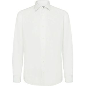 Boggi Milano, Overhemden, Heren, Wit, 3Xl, Katoen, Regular Fit Katoenen Overhemd