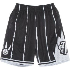 Mitchell & Ness, Korte broeken, Heren, Zwart, L, Basketbal shorts NBA White Logo Swingman Short Hardwood Classics 1998 Torrap