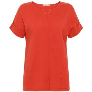 Mansted, Tops, Dames, Rood, L, Katoen, Bright Red Kerstin Gebreide T-shirt
