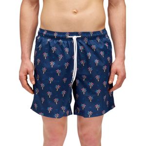 Sundek, Badkleding, Heren, Veelkleurig, XL, Strand Boxer Shorts met Palmette Print