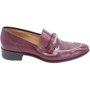 Salvatore Ferragamo Pre-owned, Pre-owned, Dames, Rood, 37 EU, Tweed, Pre-owned Platte schoenen