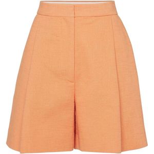 MVP wardrobe, Korte broeken, Dames, Oranje, XS, Katoen, Hoge Taille Zomer Shorts