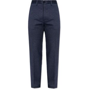 Etro, Gestreepte plooivoorpantalon Blauw, Heren, Maat:L