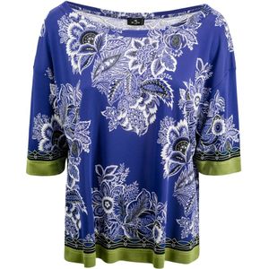 Etro, Blouse met Bandanna Boeket Print Veelkleurig, Dames, Maat:S