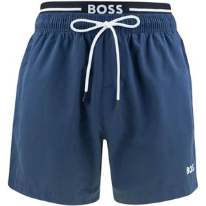 Hugo Boss, Badkleding, Heren, Blauw, XL, Heren Amur Kostuum