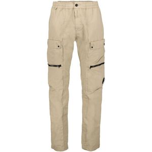 C.p. Company, Broeken, Heren, Beige, L, Katoen, Beige Cargo Broek Regular Fit