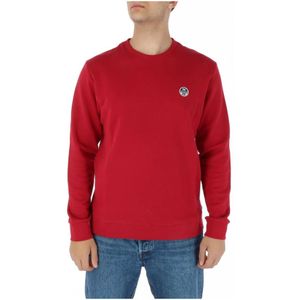 North Sails, Sweatshirts & Hoodies, Heren, Rood, L, Katoen, Rode Sweatshirt met Lange Mouwen