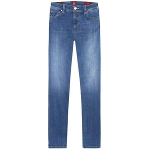 Tramarossa, Jeans, Heren, Blauw, W34, Katoen, Stretch Katoen Jeans Regular Fit