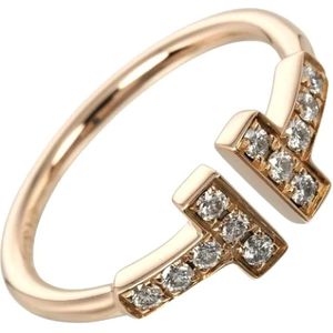 Tiffany & Co. Pre-owned, Pre-owned, Dames, Roze, ONE Size, Pre-owned Rose Gold rings