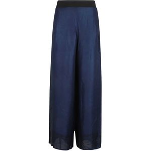 Obidi, Blauwe Zijden Broek Blauw, Dames, Maat:S