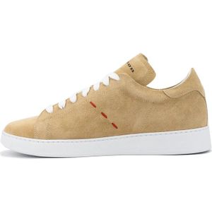 Kiton, Schoenen, Heren, Bruin, 42 EU, Suède, Maxi Stitch Suede Sneakers