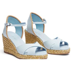 Stuart Weitzman, Schoenen, Dames, Zwart, 41 EU, Jute, Wedges