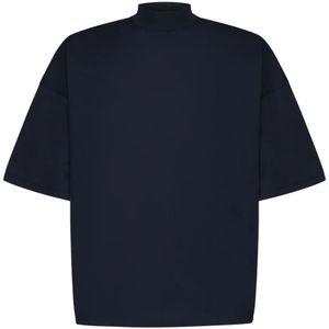 Jil Sander, Tops, Heren, Blauw, M, Blauwe T-shirts en Polos