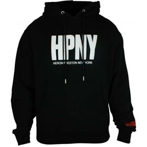 Heron Preston, Sweatshirts & Hoodies, Heren, Zwart, M, Katoen, Zwarte katoenen hoodie met HPNY-logo